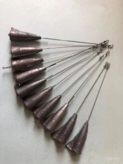 10 Plomb Lancer Gouvernail Avec Avançon 8 Gr Démontable Pêche Cuillère Carnassier