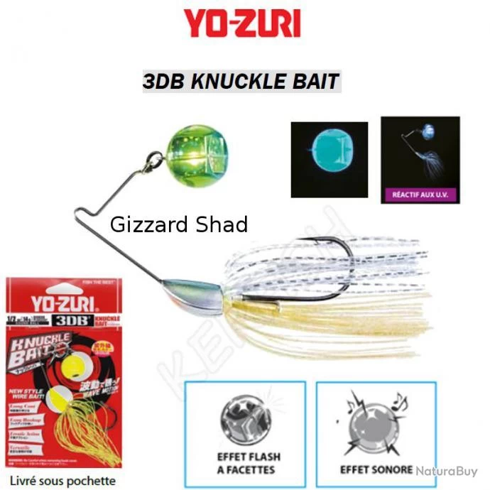 3DB KNUCKLE BAIT YO-ZURI Gizzard Shad 7 G - 1/4 Oz 3 3DB KNUCKLE BAIT YO-ZURI Gizzard Shad 7 G - 1/4 Oz