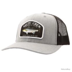Casquette Salty Crew Striper Retro Trucker Heather Grey-Black