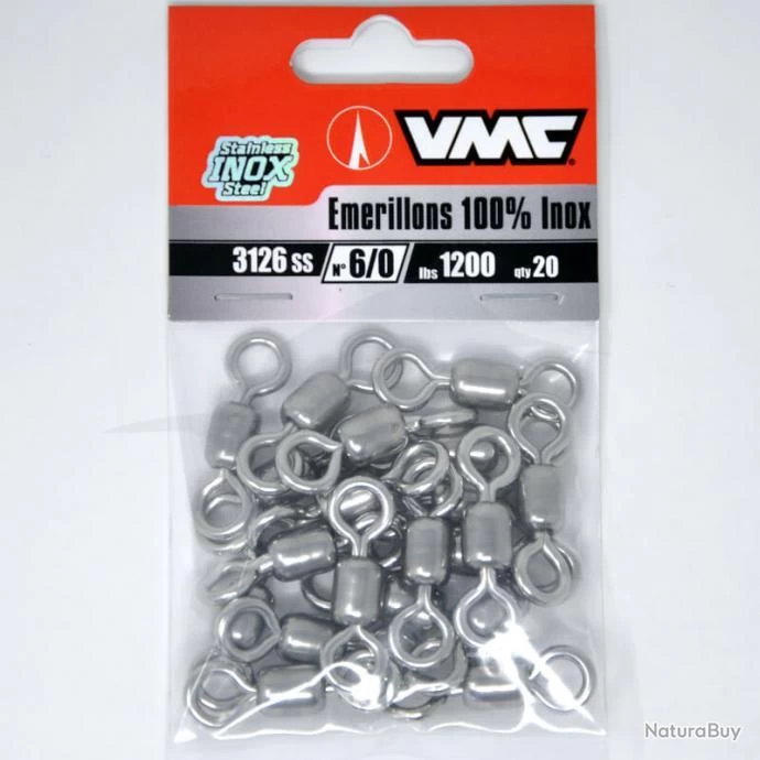 Emerillons VMC Crane Swivel Inox 3126 6/0 3 Emerillons VMC Crane Swivel Inox 3126 6/0