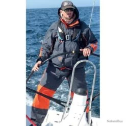 Ensemble Veste Et Pantalon Sakura Gros Temps V2 - Gris/Orange - XXL