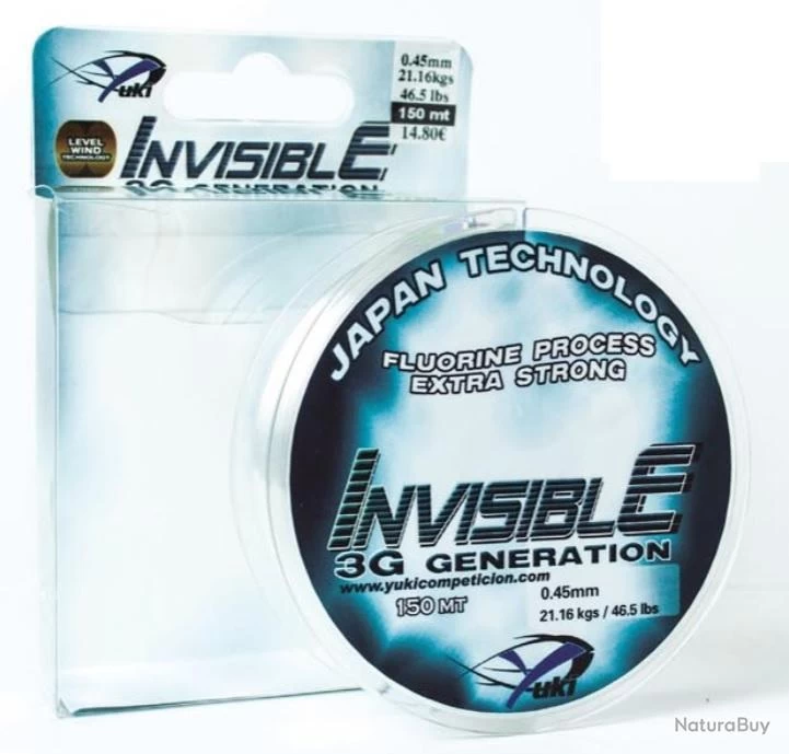 FIL INVISIBLE YUKI 3G 300M 0.37mm - 14.6kg 3 FIL INVISIBLE YUKI 3G 300M 0.37mm - 14.6kg