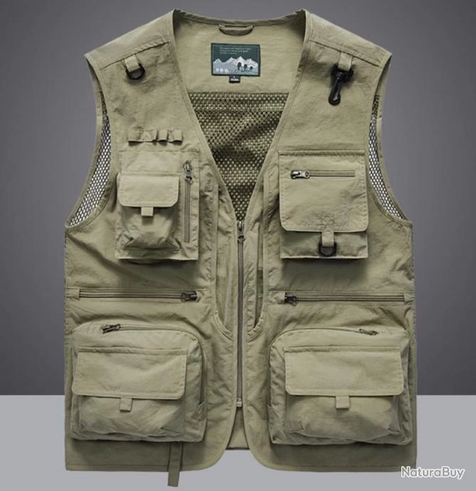 Mountain Gilet De Pêche 12 Poches, Coloris KAKI......LIV OFFERTE 3 Mountain Gilet De Pêche 12 Poches, Coloris KAKI......LIV OFFERTE