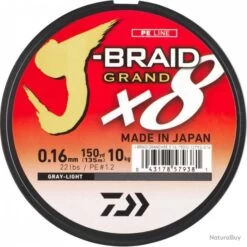 J-Braid Grand X8 270 M Gris Daiwa 35/100 / #6 / 36 Kg / 79 Lb