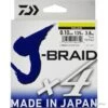J-Braid X 4 270 M Chartreuse Tresse Daiwa Ø 13/100 / # PE 1.0 / 5.90 Kg / 13 Lb