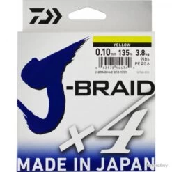 J-Braid X 4 270 M Chartreuse Tresse Daiwa Ø 15/100 / # PE 1.2 / 6.90 Kg / 15 Lb