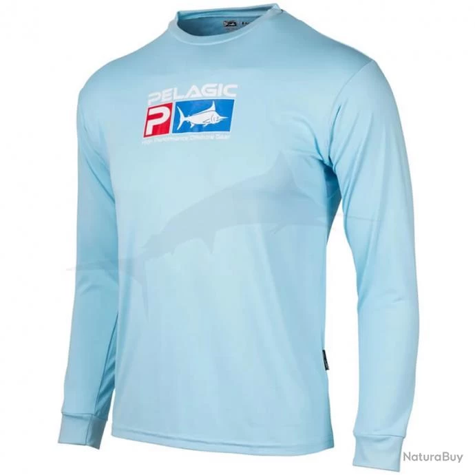 L-Shirt Pelagic Aquatek L Bleu Clair 3 L-Shirt Pelagic Aquatek L Bleu Clair