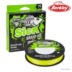 Ligne Tresse Berkley Sick Braid Fluo Green 150m 0.14mm