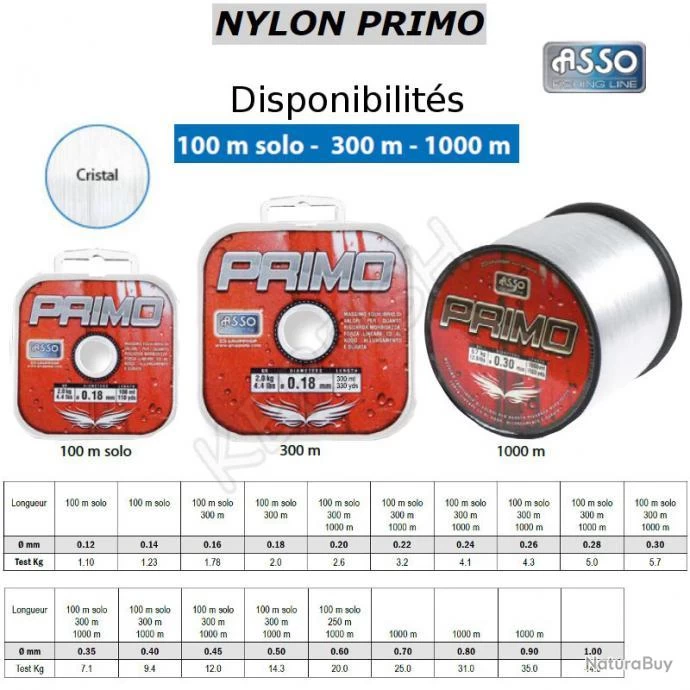 NYLON PRIMO ASSO 0.50 Mm 1000 M 3 NYLON PRIMO ASSO 0.50 Mm 1000 M