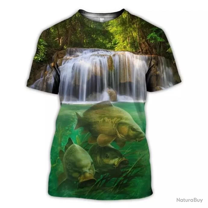 SUPERBE : T - Shirts Impression 3 D PÈCHE REF 1217 3 SUPERBE : T - Shirts Impression 3 D PÈCHE REF 1217