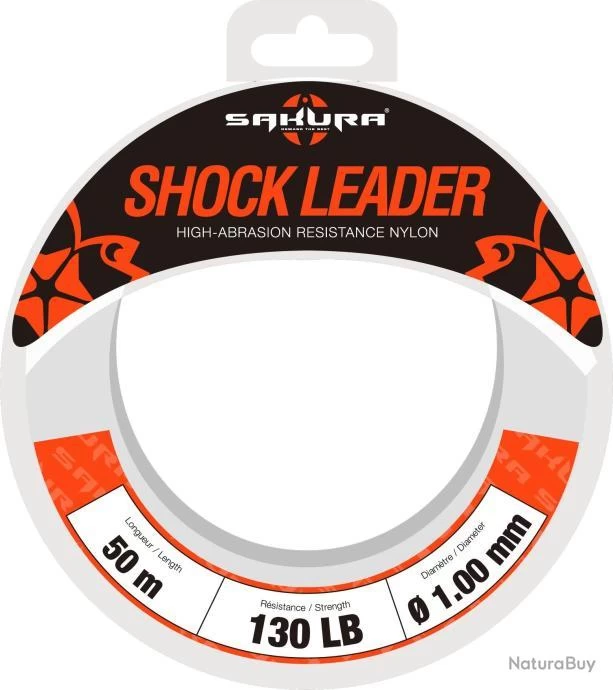 Shock Leader Sakura Clear 50 M 74/100-60LBS 3 Shock Leader Sakura Clear 50 M 74/100-60LBS