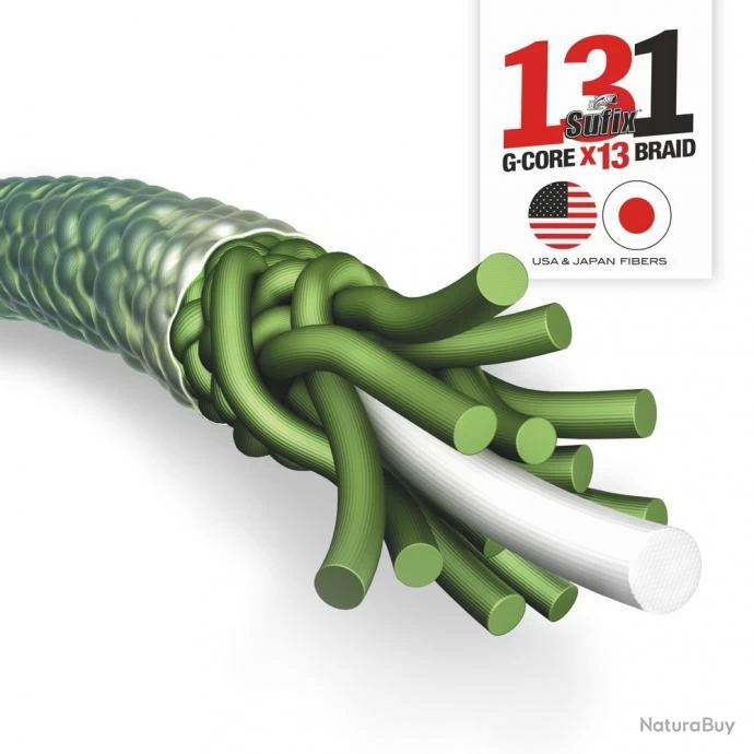 Tresse Sufix 131 Braid 300m Chartreux Ø 47/100 3 Tresse Sufix 131 Braid 300m Chartreux Ø 47/100