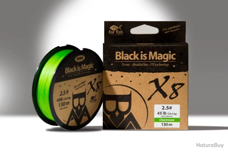 Tresse Bim Tackle Black Is Magic Chartreuse 130m Chartreuse 0.28 20.4kg 3 Tresse Bim Tackle Black Is Magic Chartreuse 130m Chartreuse 0.28 20.4kg