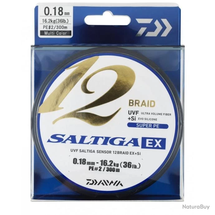 Tresse Daiwa Saltiga 12B Multicolore 300M 45/100-53,4KG 3 Tresse Daiwa Saltiga 12B Multicolore 300M 45/100-53,4KG