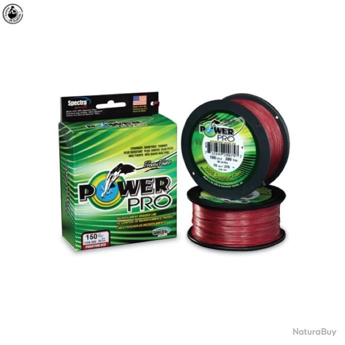 Tresse Power Pro Rouge - Bobine De 455m 41/100 3 Tresse Power Pro Rouge - Bobine De 455m 41/100