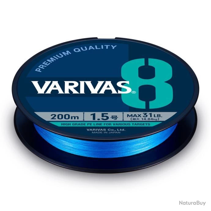 Tresse Varivas PE 8 Ocean Blue 150m 150m PE 0,6 13lb 3 Tresse Varivas PE 8 Ocean Blue 150m 150m PE 0,6 13lb