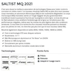 Saltist MQ 4000 DXH 2021 Moulinet Spinning Daiwa 5 Saltist MQ 4000 DXH 2021 Moulinet Spinning Daiwa -Pêche à la mouche Soldes 00002 Saltist MQ 4000 DXH 2021 Moulinet spinning Daiwa