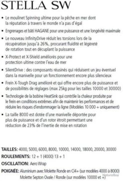 Stella SW-C 6000 XG Moulinet Spinning Shimano -Pêche à la mouche Soldes 00002 Stella SW C 6000 XG Moulinet Spinning Shimano