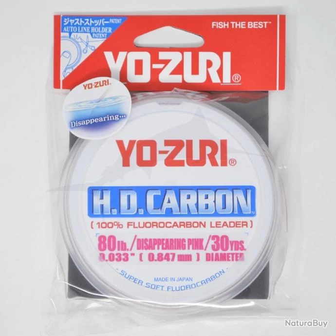 Yo-Zuri Fluorocarbon H.D. Carbon Rose 80lb 3 Yo-Zuri Fluorocarbon H.D. Carbon Rose 80lb