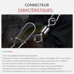 50 Emerillon Agrafe Inox Pour La Peche, Modele: 2/0 -Pêche à la mouche Soldes 00003 50 Emerillon Agrafe Inox pour la Peche Modele 2 0