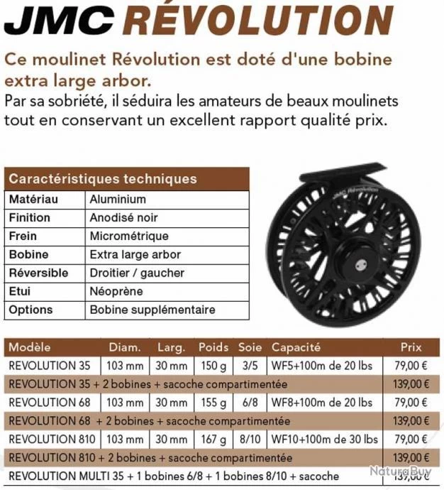 Revolution 810 Soie 8/10 Moulinet Mouche JMC 5 Revolution 810 Soie 8/10 Moulinet Mouche JMC – Image 3