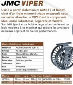 Viper 79 Soie 6/8 Moulinet Mouche JMC 7 Viper 79 Soie 6/8 Moulinet Mouche JMC -Pêche à la mouche Soldes 00003 Viper 79 Soie 6 8 Moulinet Mouche JMC
