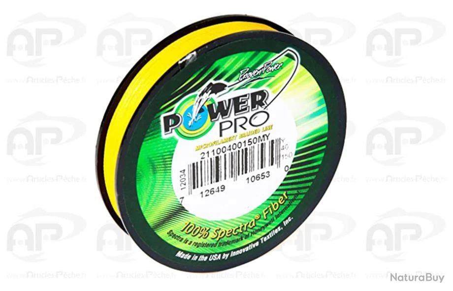 Tresse Power Pro Jaune 0,15mm 275m 9kg 3 Tresse Power Pro Jaune 0,15mm 275m 9kg
