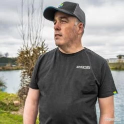 Black T Shirt Preston -Pêche à la mouche Soldes 00008 Black T Shirt Preston M